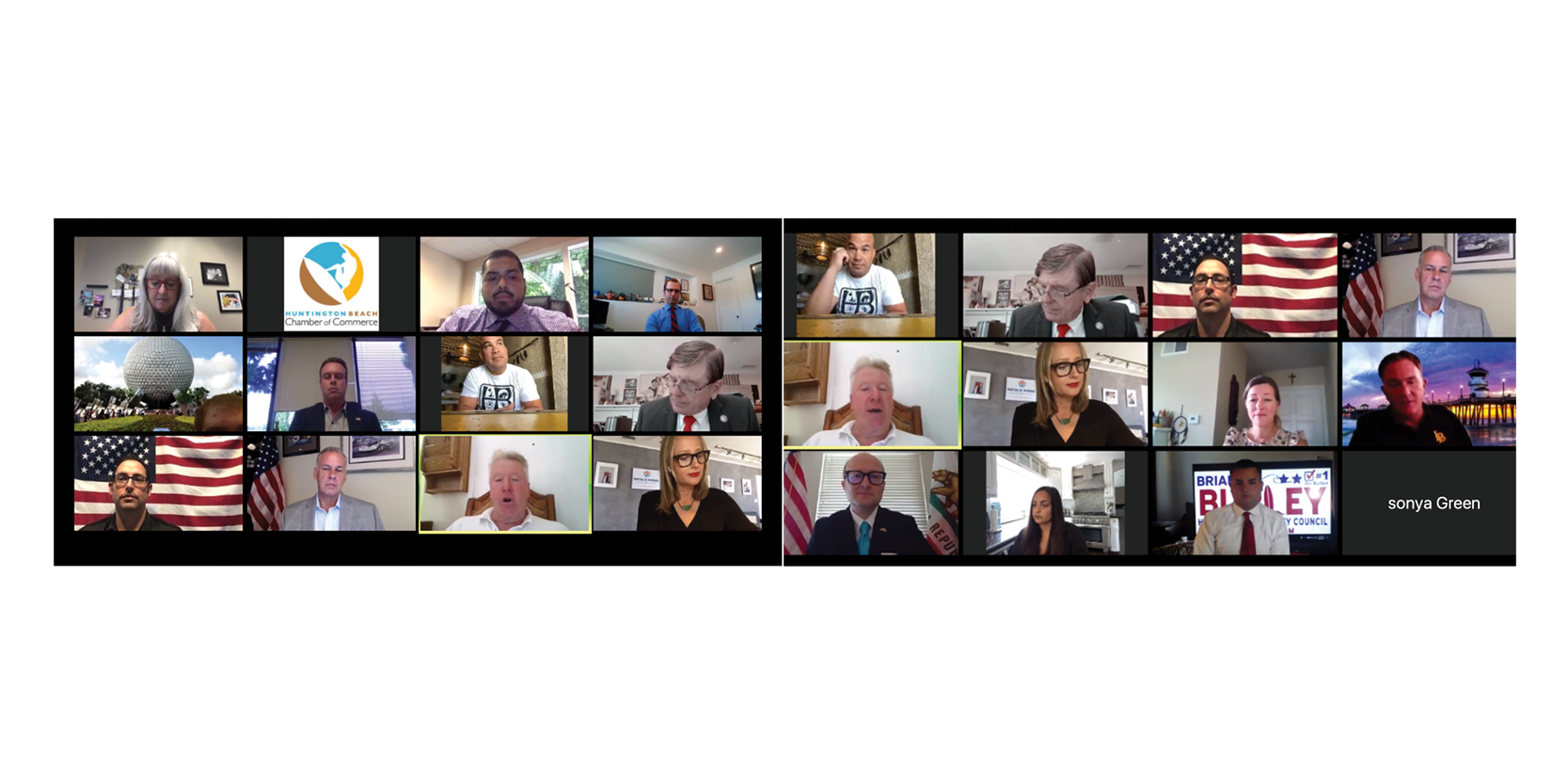 Virtual City Council Candidates Forum Zoom meeting shot